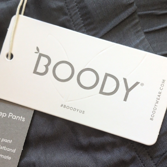 BOODY I NWT Storm Blue-Grey Drawstring Goodnight Sleep Lounge Pajama Pants, L - Picture 11 of 16